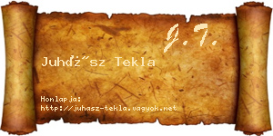 Juhász Tekla névjegykártya